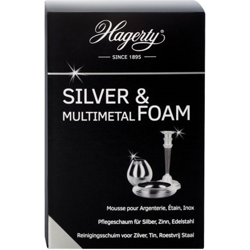 Mousse nettoyante pour argenterie Silver & Multimetal Foam Hagerty -  Pot de 150 ml