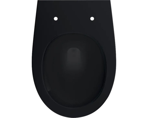 Jungborn wandclosetset TWO 52, randloos, matzwart, met toiletzitting met Turbo-Flush-technologie