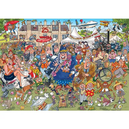 Jumbo Spiele Puzzle - Wasgij Original 40: Gartenfest, 1000 Teile