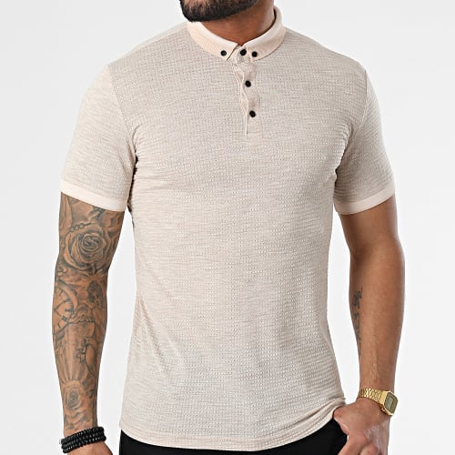 Polo A Manches Courtes 1095 Beige Chiné