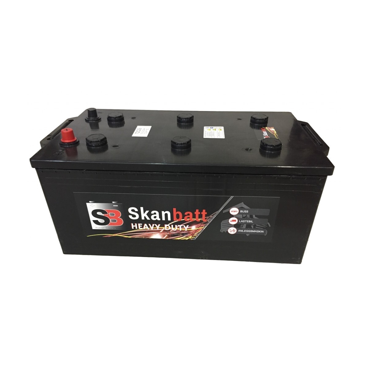 SKANBATT Startbatteri 12V 220AH 1200CCA (514x275x220/240mm) +høyre