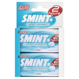 Smint Clean breath intense mint 2-pack (2 x 50 stuks)