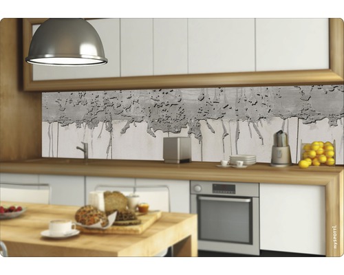 Keukenachterwand mySpotti Splash Concrete betonwand 2200 x 600 mm SP-F1-1245