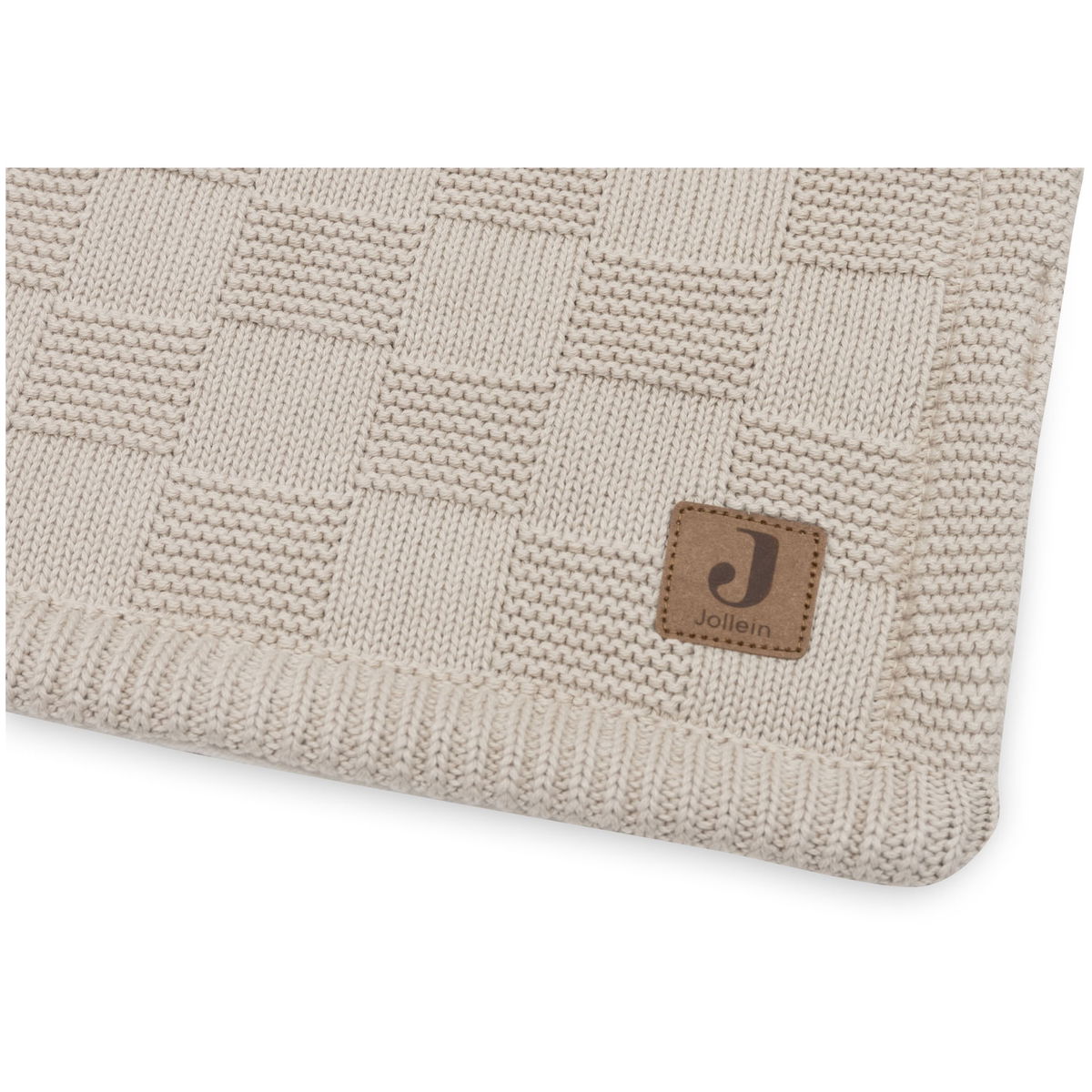 JolleinJollein   Babydecke Wiege Box Knit GOTS warm sand velvet