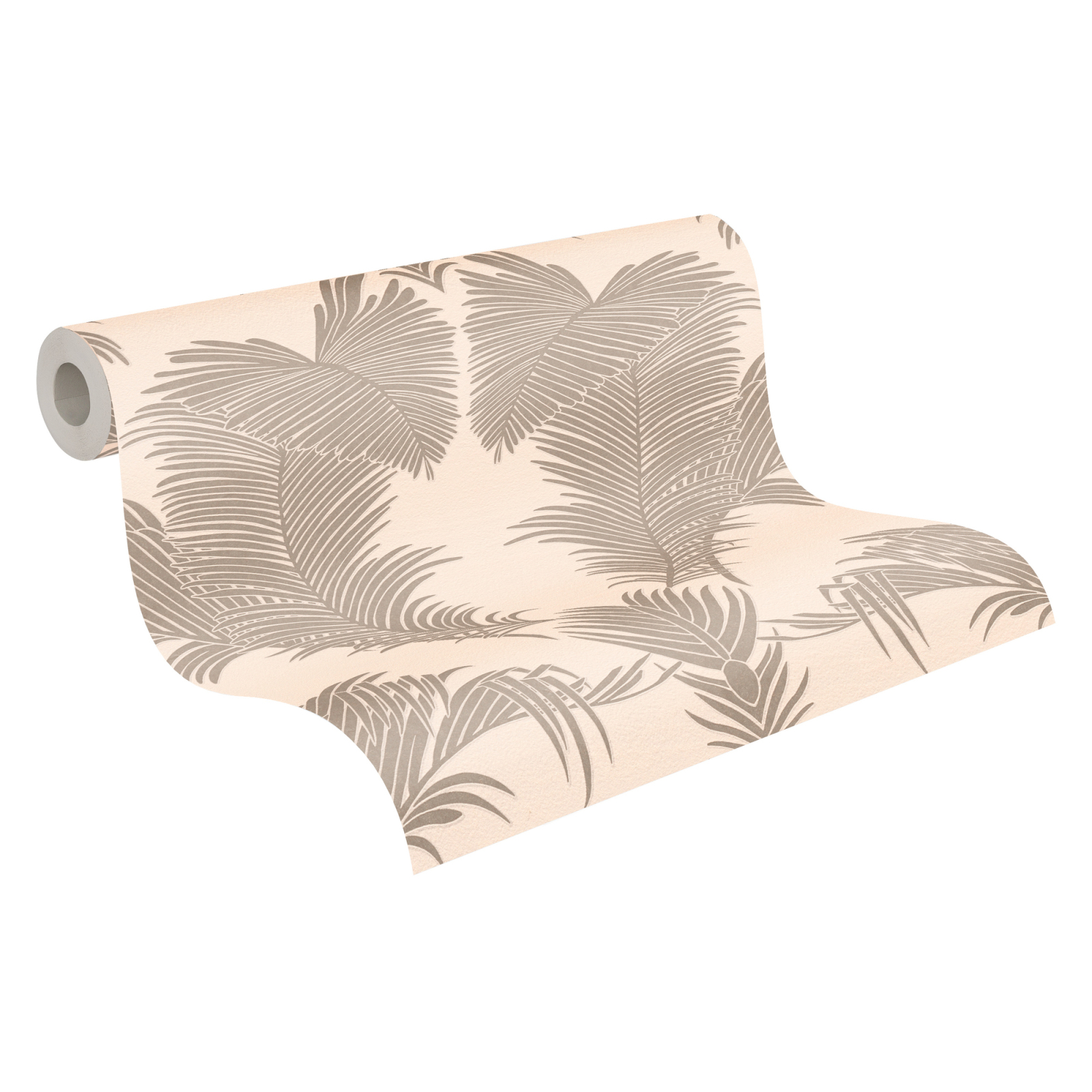 Vliestapete - Palmen - beige-grau - 10 Meter