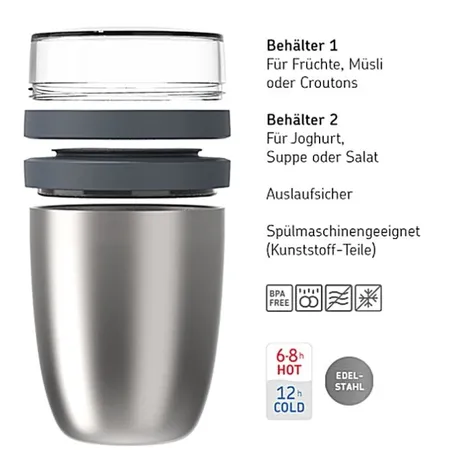 Mepal Thermo-Lunchpot Ellipse - Nordic denim