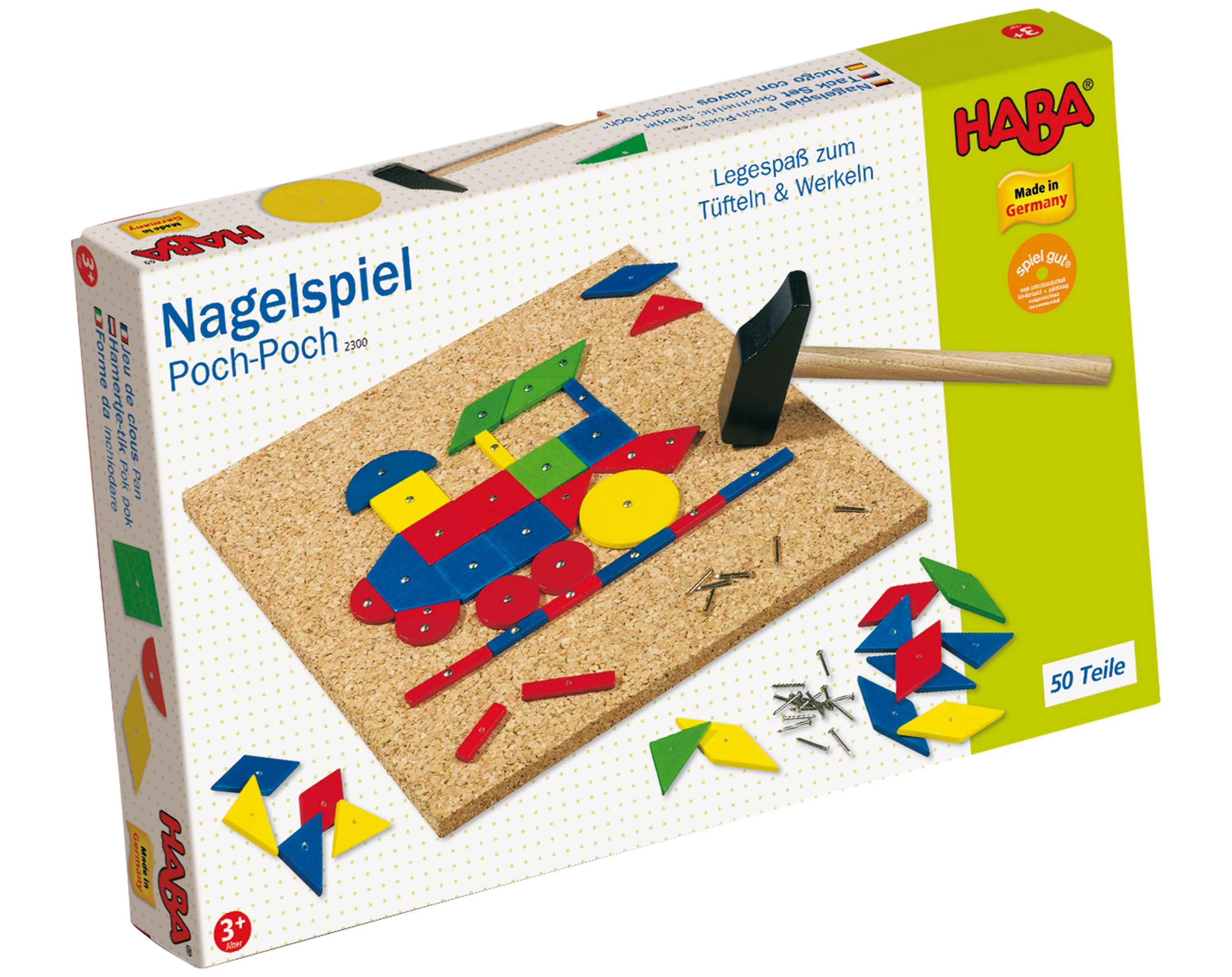 Nagelspiel POCH-POCH in bunt