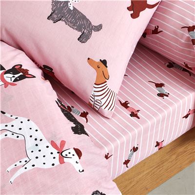 Linge de lit enfant motif chiens - BECQUET CRÉATION