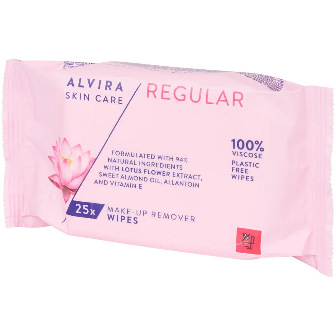 Alvira gezichtsreinigingsdoekjes Amandelolie & Vitamine E 25 stuks