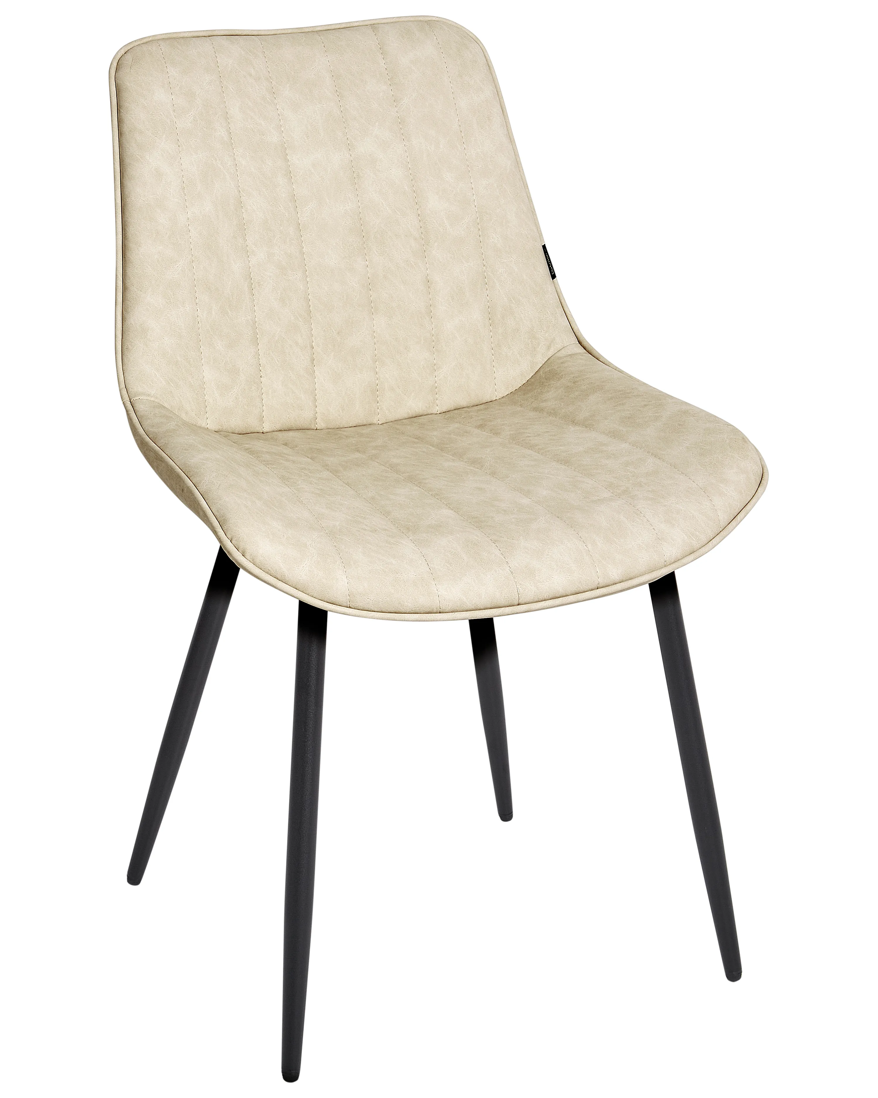 Set van 2 eetkamerstoelen DUBROVNIK Kunstleer Lichtbeige