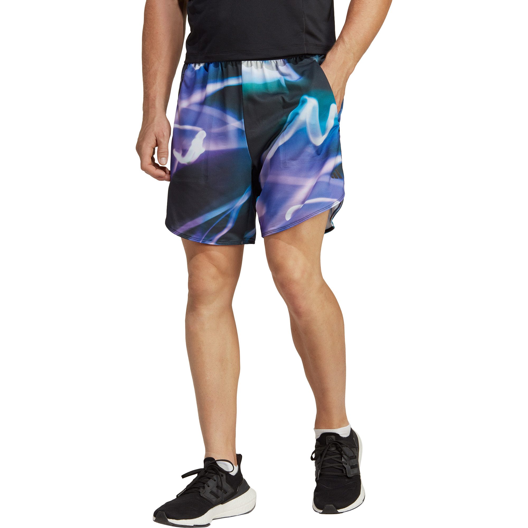 adidas Designed for Training Heat.RDY HIIT Allover Print Training Shorts Herren violet fusion