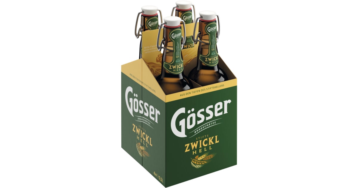 Gösser Stifts-Zwickl Hell Tray 4x 0,5 Liter (Mehrweg)