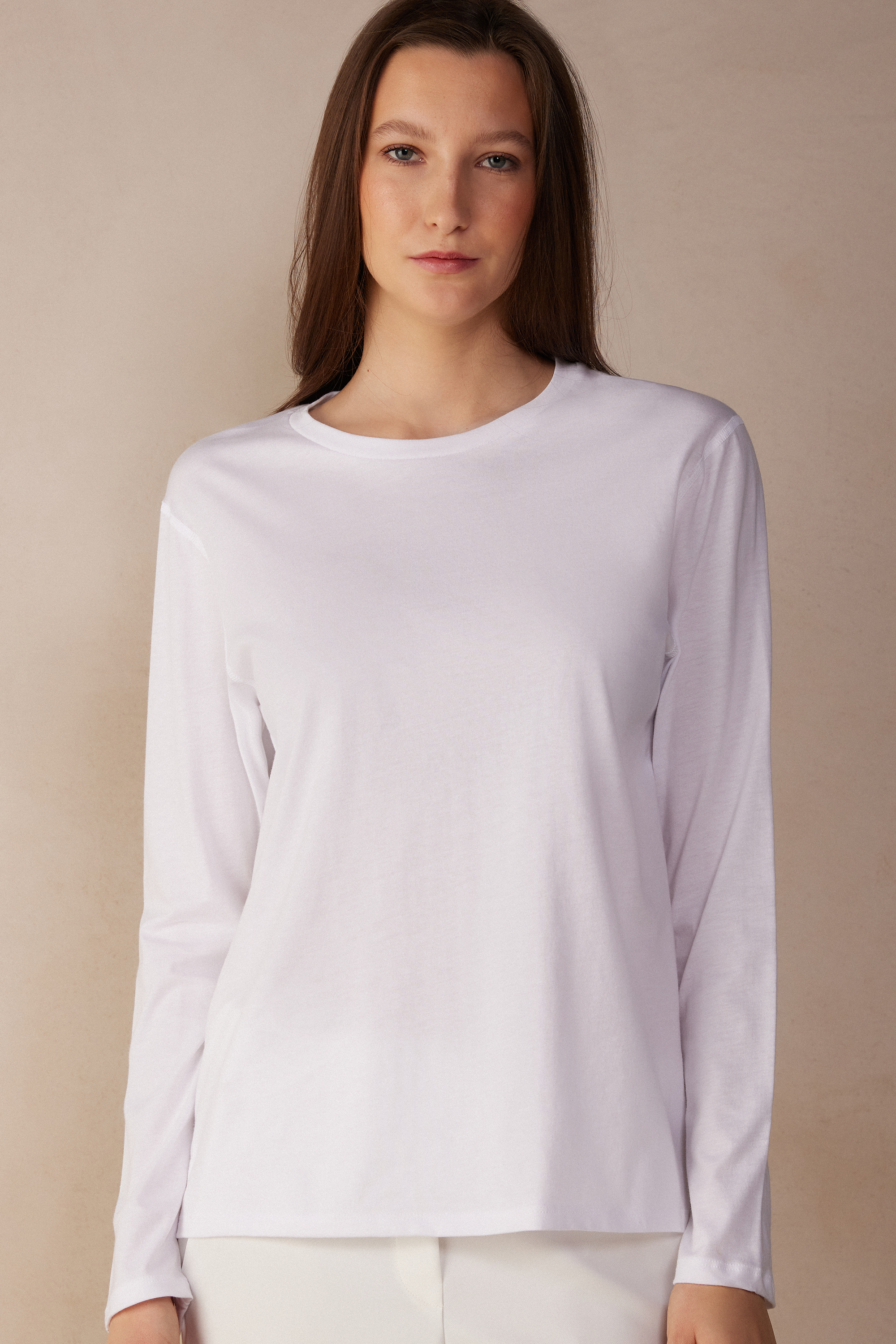 Camiseta de manga comprida oversized em algodão Supima®