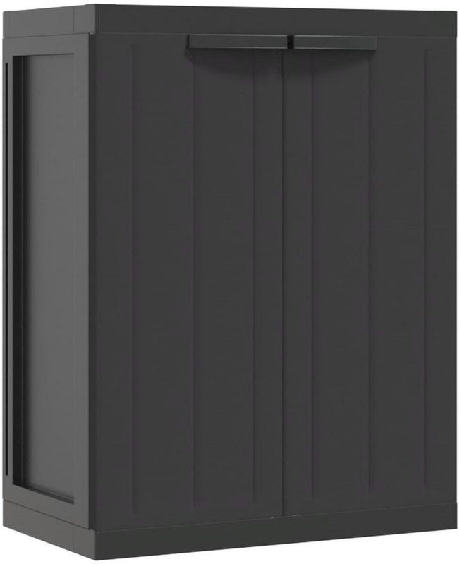 vidaXL - Tuinkast - Zwart - Polypropeen - Compact Ontwerp
