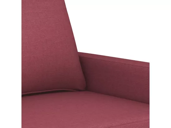 Ensemble de canapés 4 pièces avec coussins Rouge bordeaux Tissu
