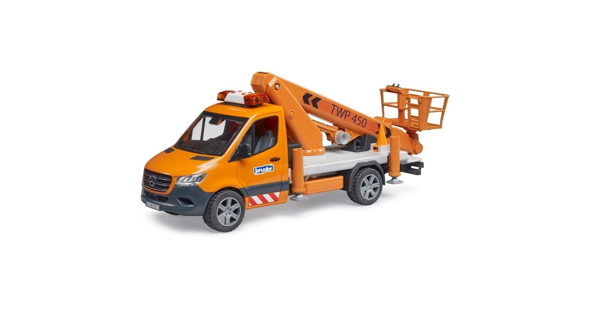 bruderMercedes Benz Sprinter met werkplatform en licht en geluid Modelvoertuig  (02679)