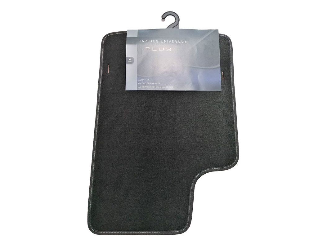 CONJUNTO DE 4 TAPETES AUTO BASIC ALCATIFA COM REFORÇO DE PÉS