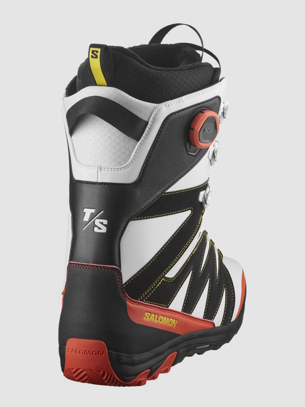 Salomon X Approach Lace SJ BOA 2025 Snowboard Boots white/cherry tomato/black