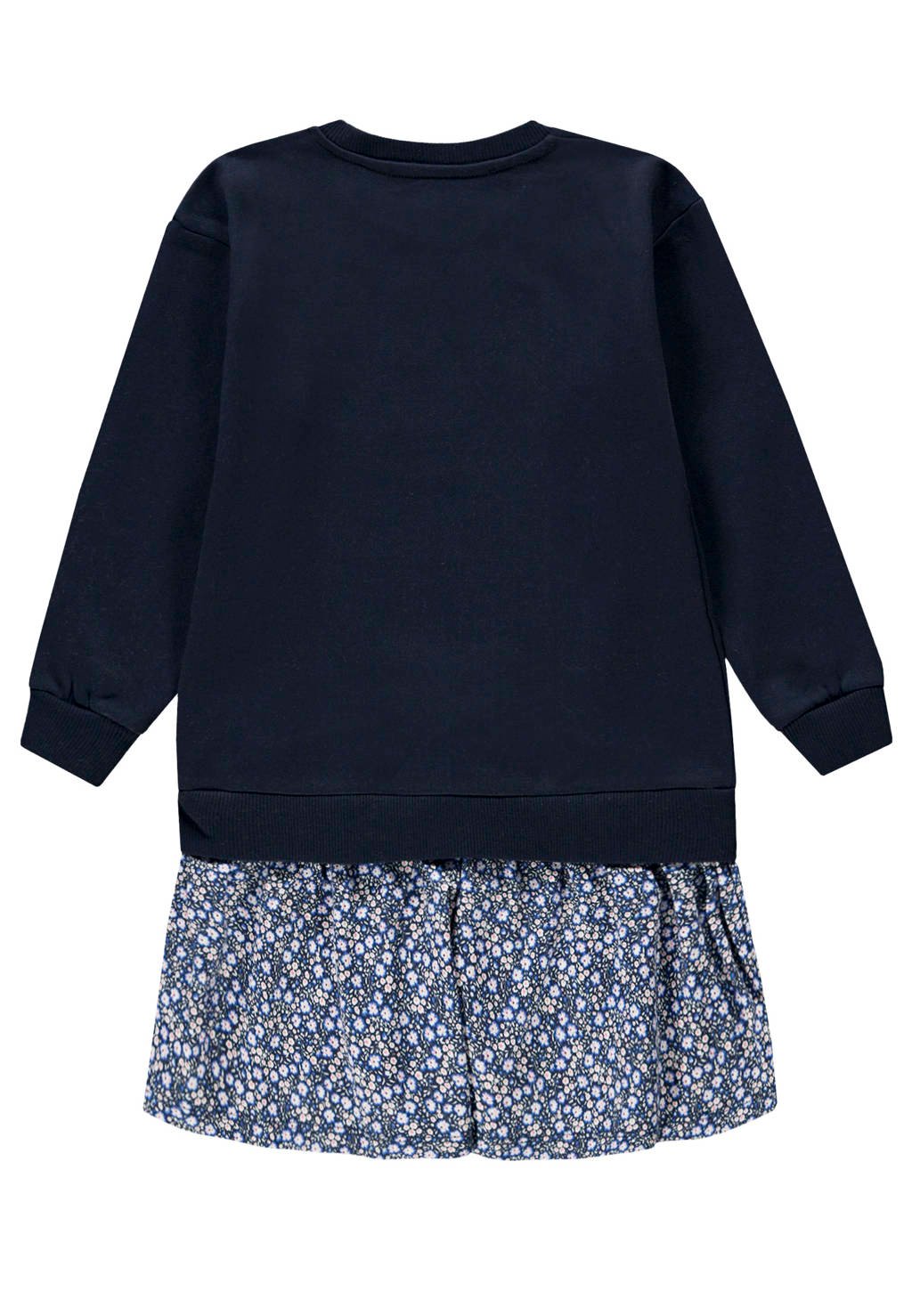 ESPRIT jurk met tekst donkerblauw