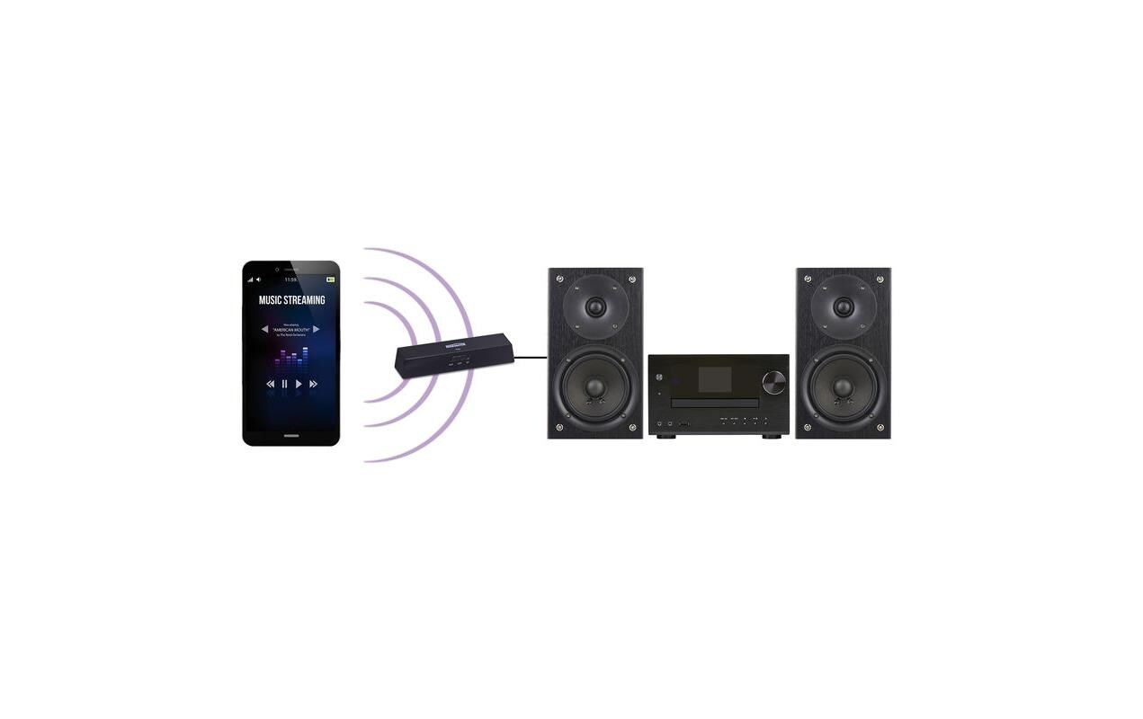 Bluetooth Sender BoomBoom 100Bluetooth Empfänger und Transmitter in 1 | AAC, aptX & aptX Low Latency | digitale und analoge Ein- und Ausgänge | Multipair Partymode (2P.)