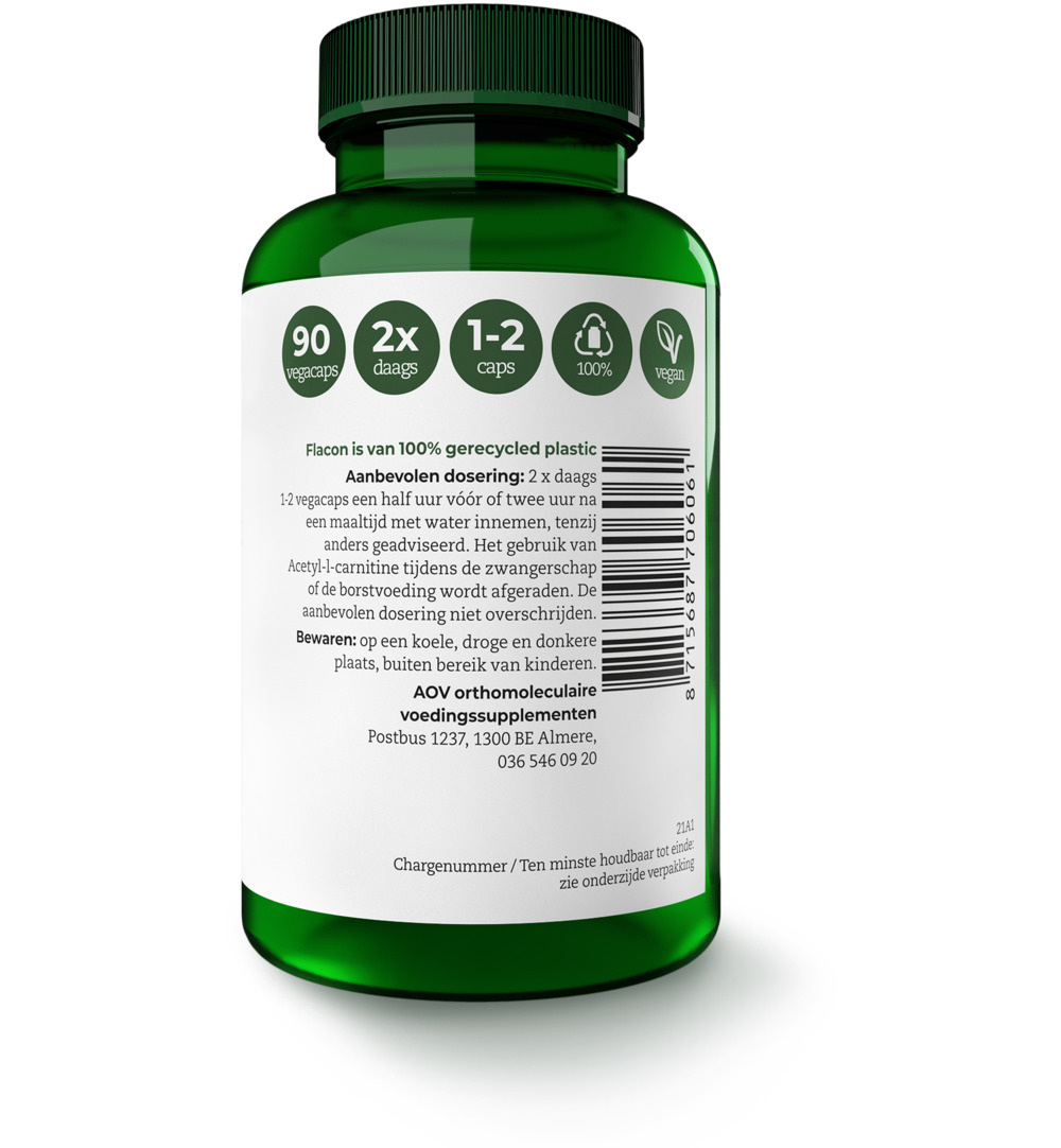 AOV 606 Acetyl-l-carnitine (90 vega capsules)