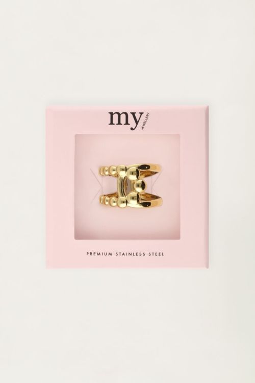 Statement ring gekruist