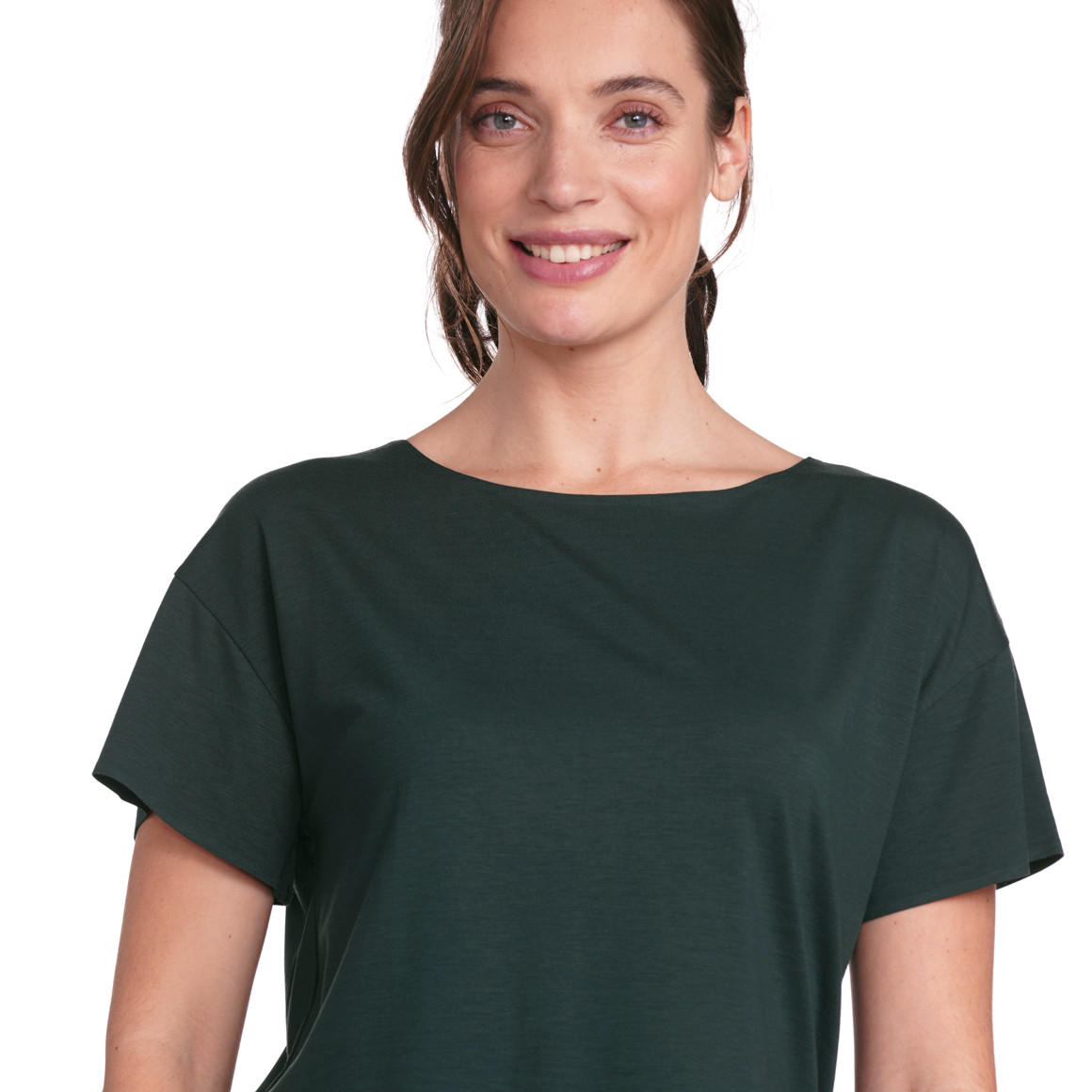 Gina Sports Damen Sport T-Shirt unifarben dunkelgrün