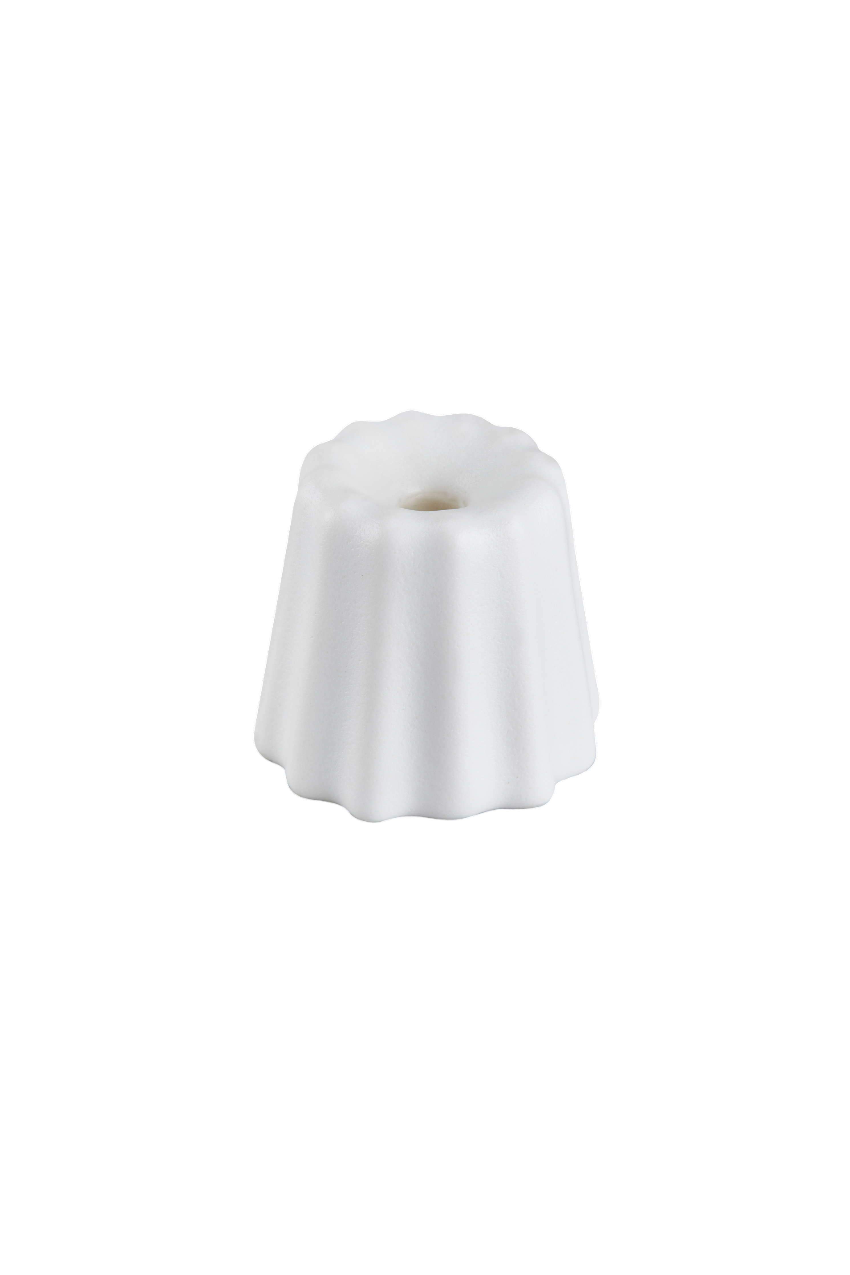 Kerzenständer klein aus Porzellan, weiss matt