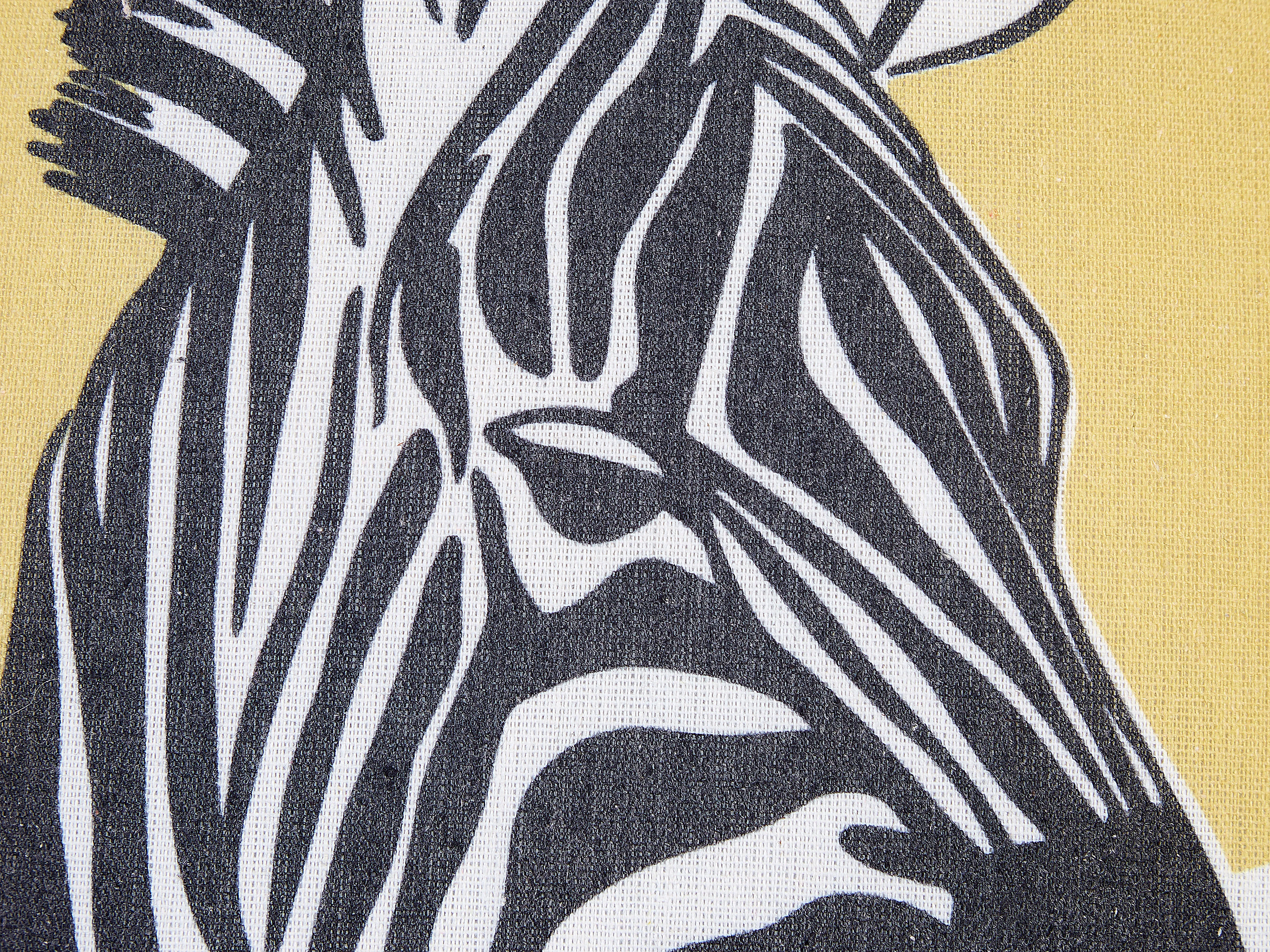Set van 2 sierkussens MANKETTI 45 x 45 cm Geel dierenprint
