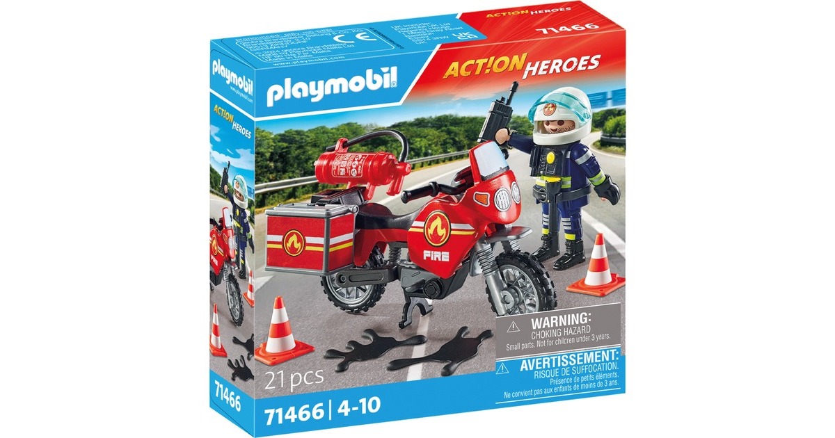 PLAYMOBILAction Heroes - Brandweer op de plaats van het ongeval Constructiespeelgoed  (71466)