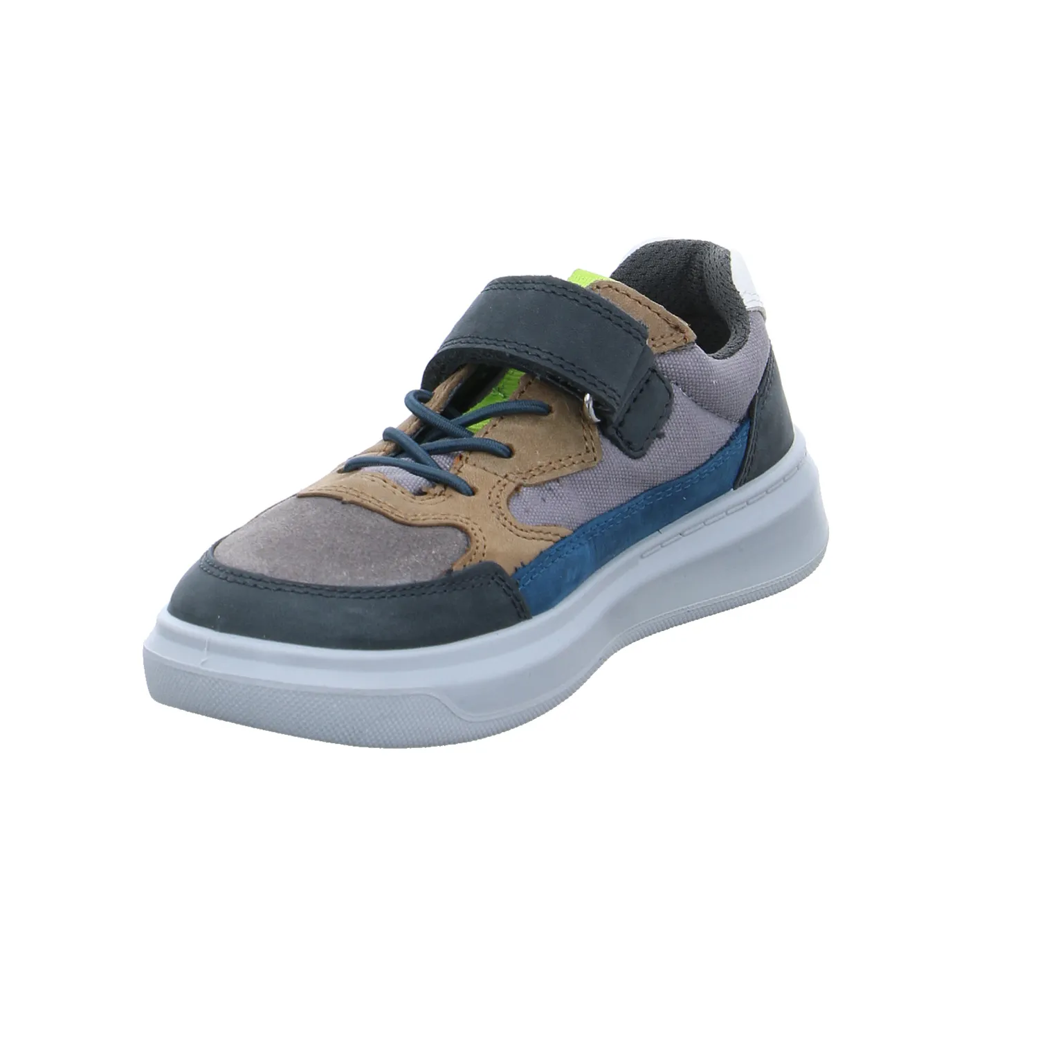 SUPERFIT Kleinkinder-Halbschuh Klett Braun Leder  Sneaker