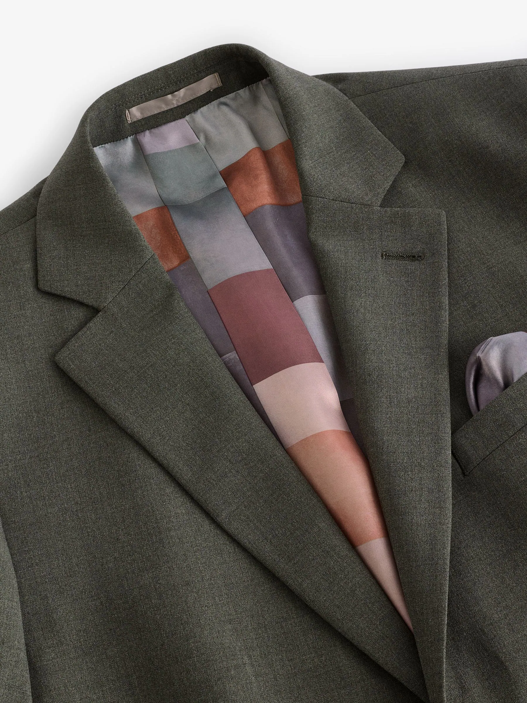 Gemêleerd groen - Slim Fit - Meegevend stretchkostuumjasje