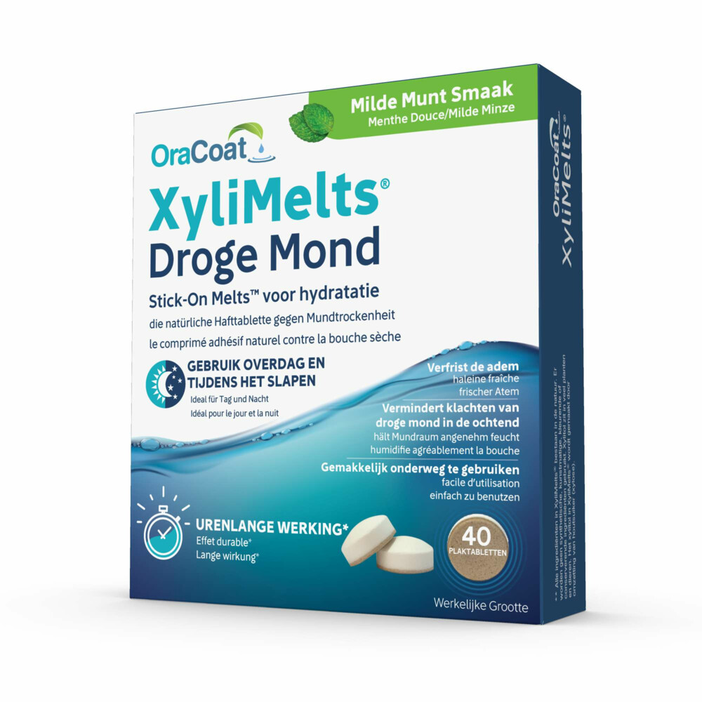 Xylimelts voor Droge Mond Milde Munt40 stuks