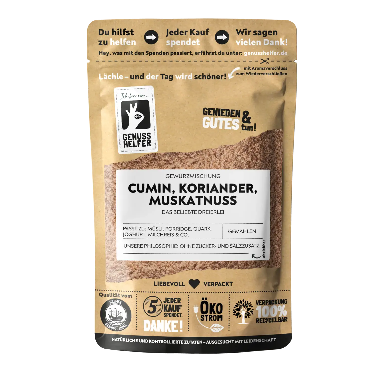 Cumin, Koriander, Muskatnuss