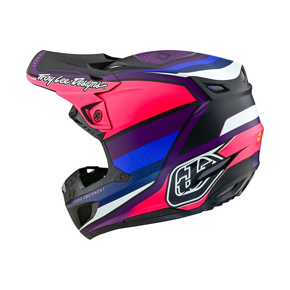 Troy Lee Designs - Casque SE5 Composite Reverb Noir / Violet / Rose / Blanc