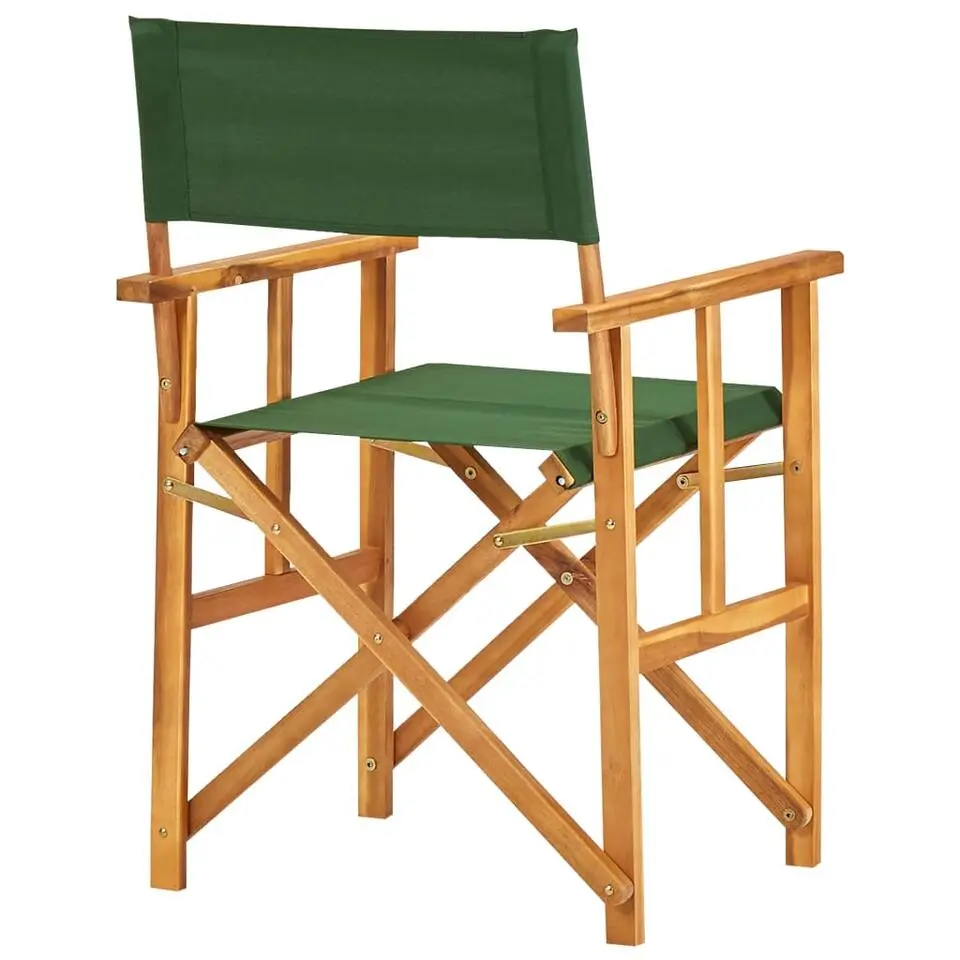 vidaXL - Regisseursstoelen - Groen - Hout - 2 stuks