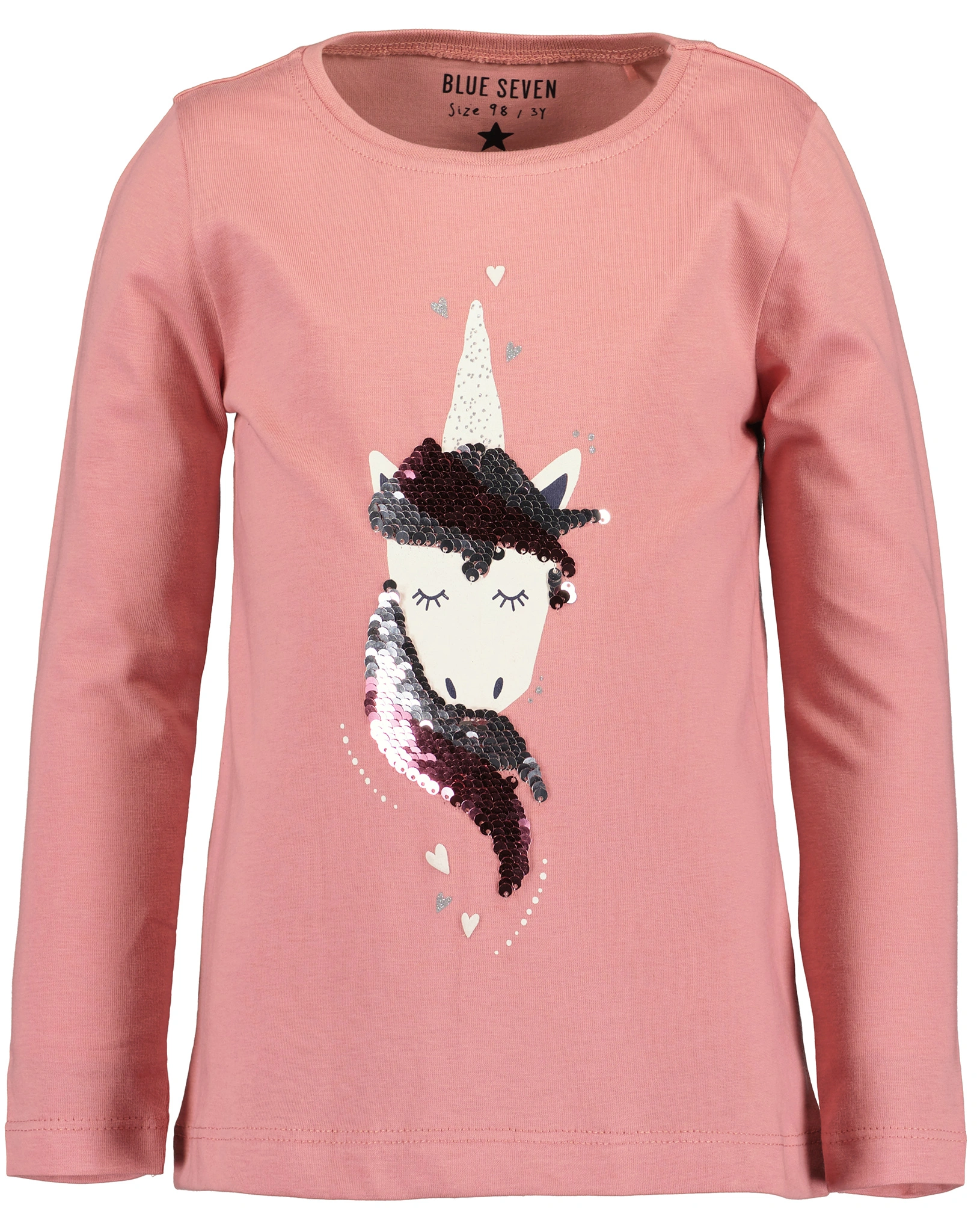 Langarmshirt MAGIC UNICORN mit Wendepailletten in mauve