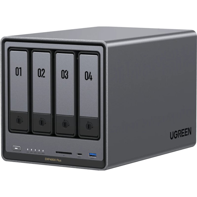 Serveur NAS Ugreen 4 baies DX4800 Plus Gris anodisé