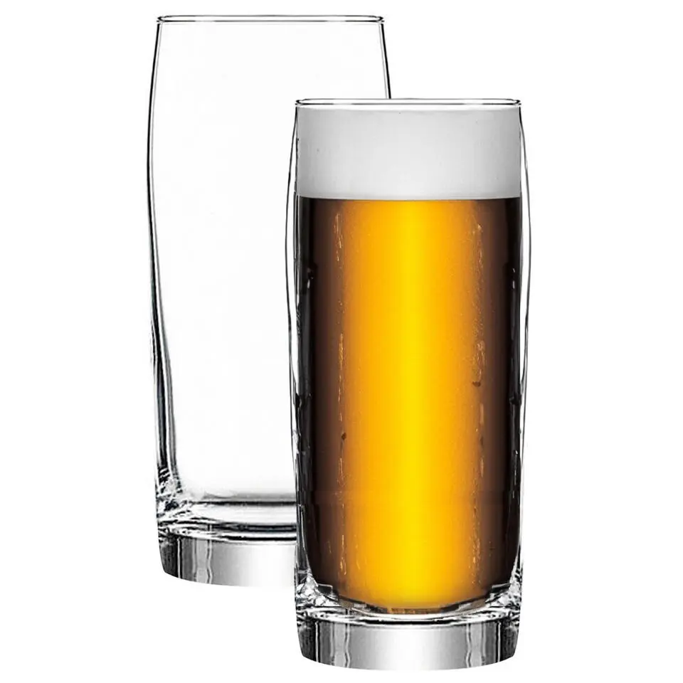 LAV Bierglazen - 2x - 380 ml/0,38L - stevig glas - Stijlvolle glazen