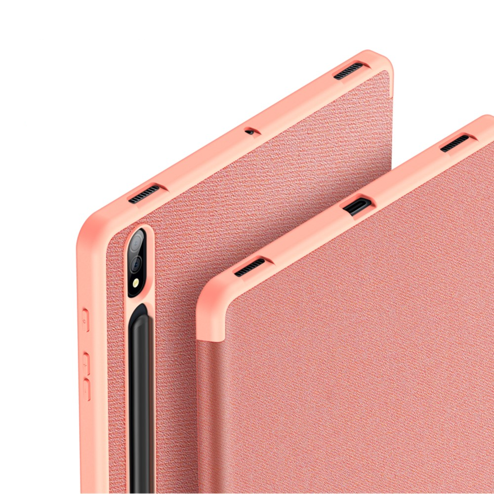 Samsung Galaxy Tab S9  Plus Tasche Smart Cover Hülle Stoff Design mit S-Pen Halterung - Rosa