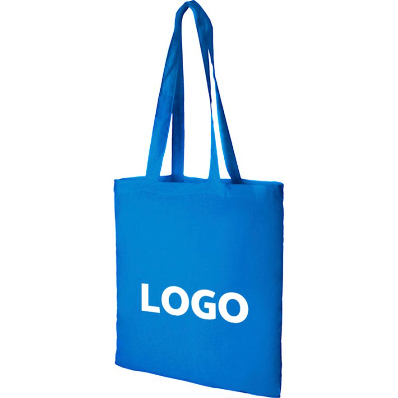 Sac couleur en coton publicitaire totebag 140 g/m² - anses longues - 10 L - marquage 1 couleur