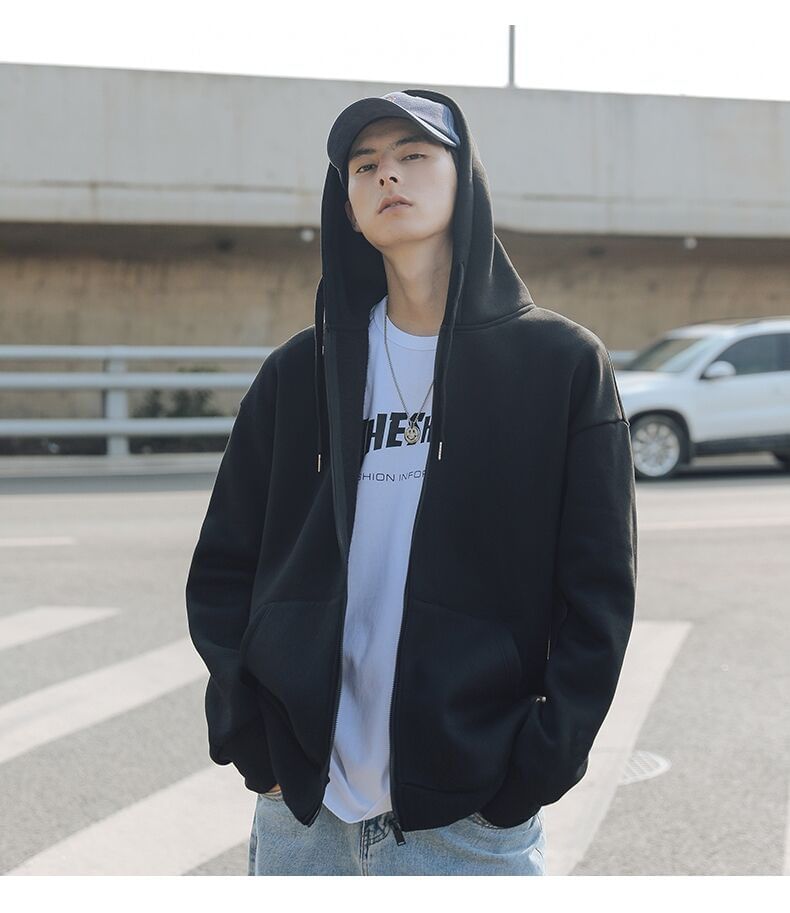 Kupyd - Effen hoodie met rits