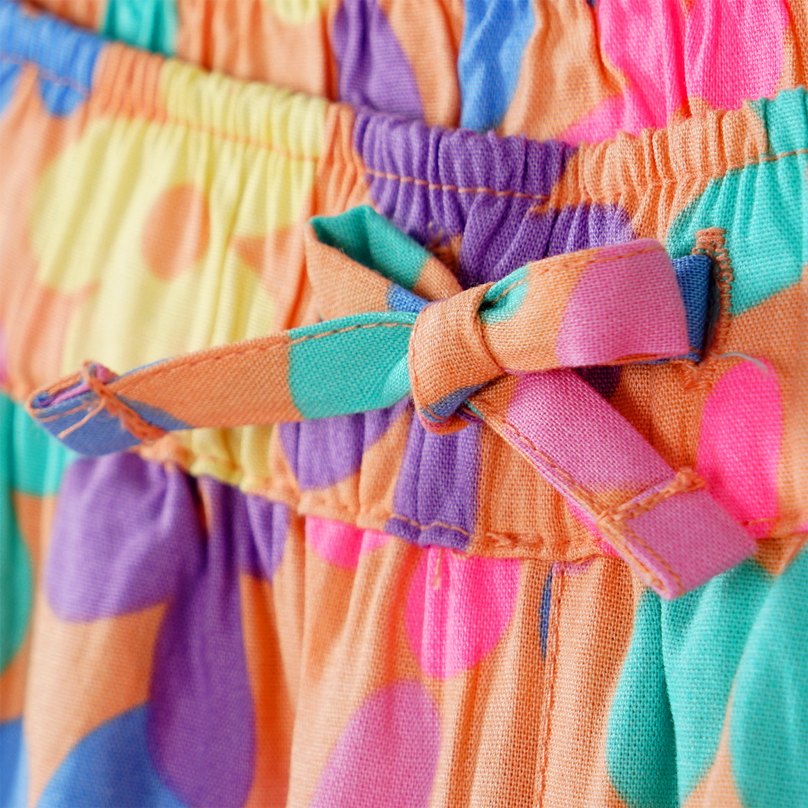 Topolino Mädchen Hose mit bunten Blumen hellorange