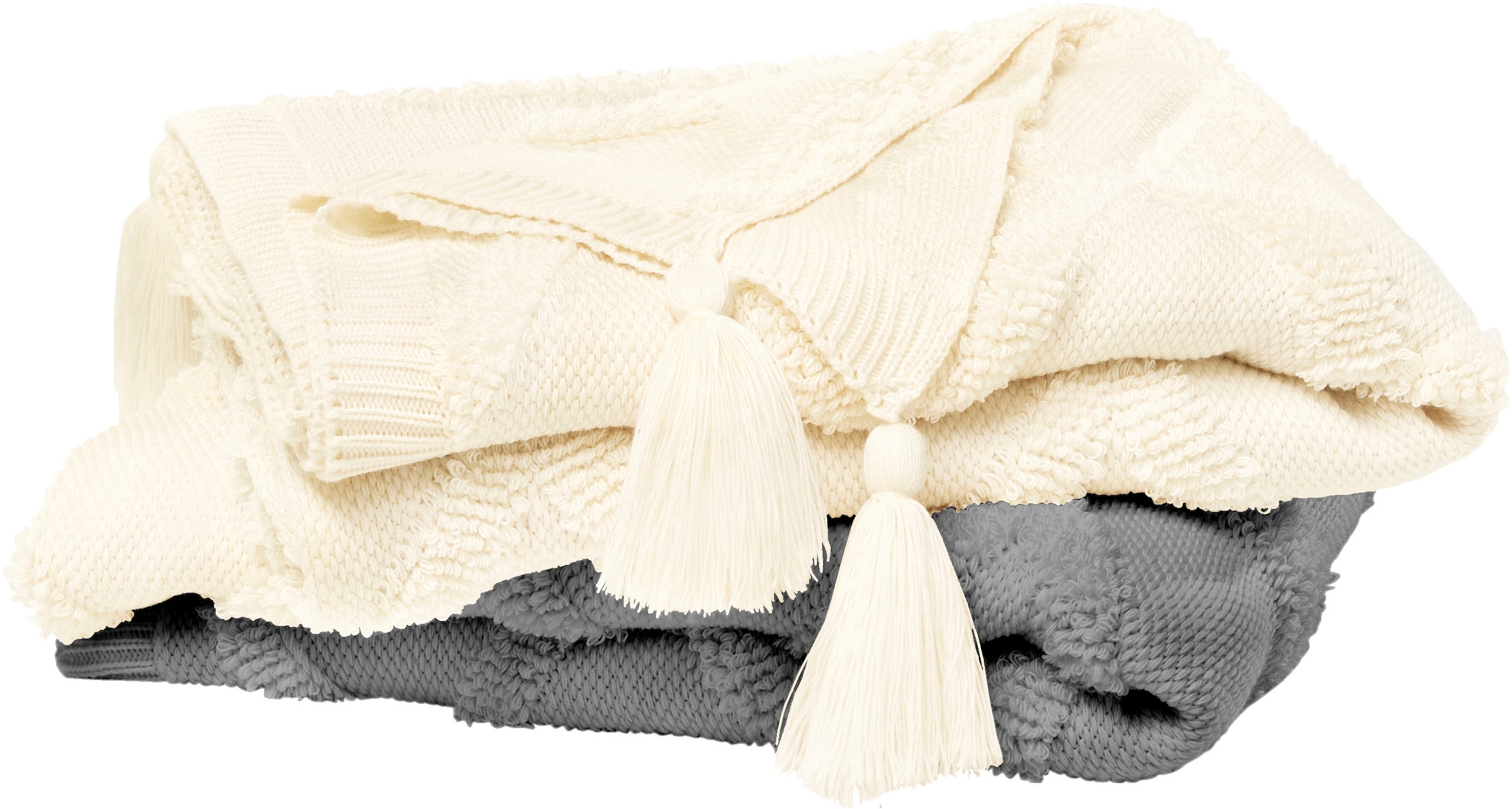 Primera Tagesdecke »Kuscheldecke Boho« mit trendigen Bommeln