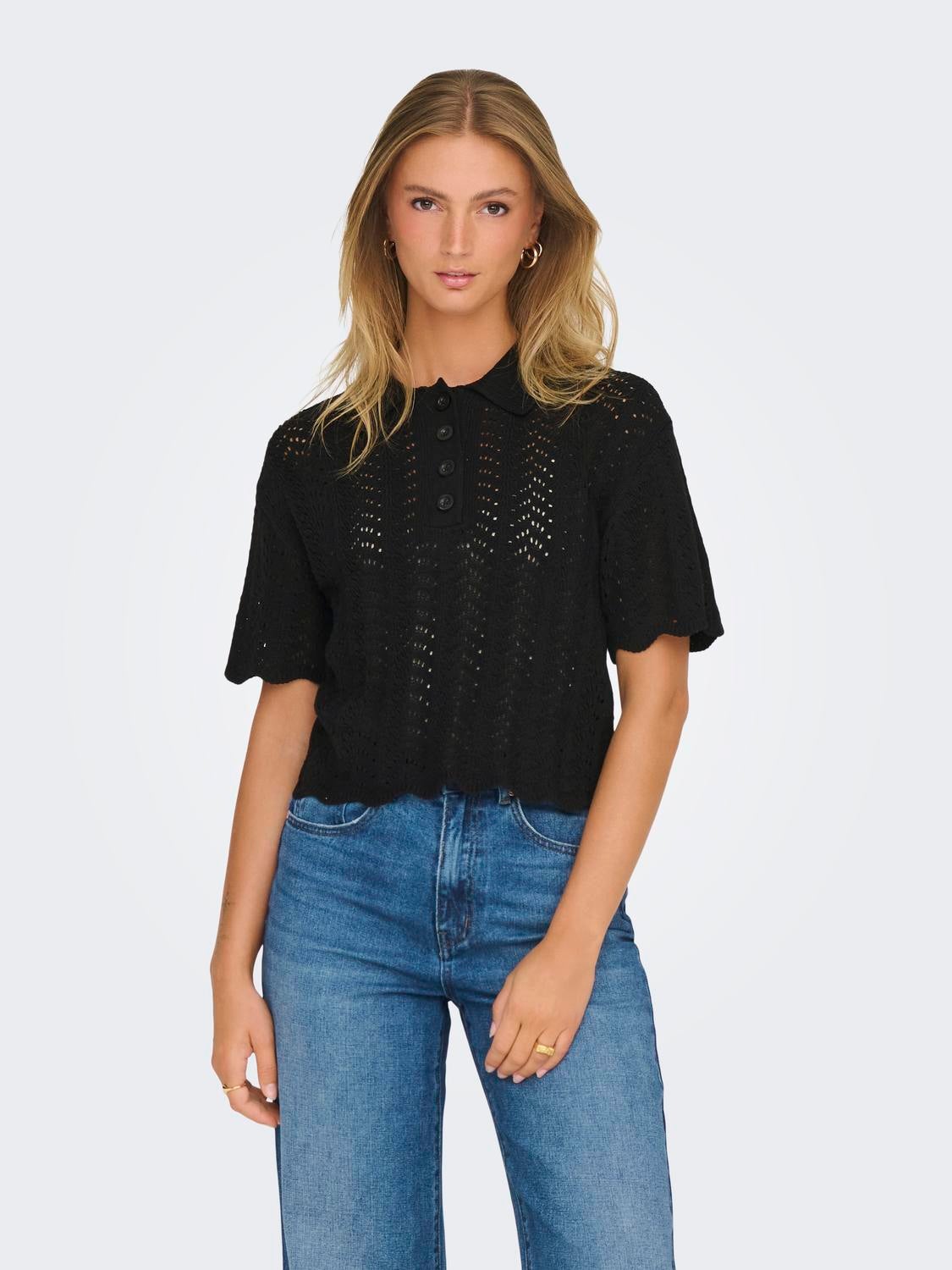 JDYELLIS Strickpullover Black