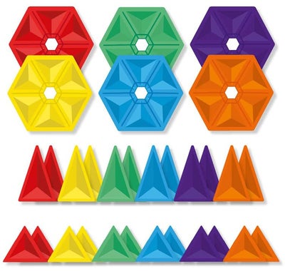 Connetix Magnetiske Byggeklosser Rainbow Geometry 30 Deler