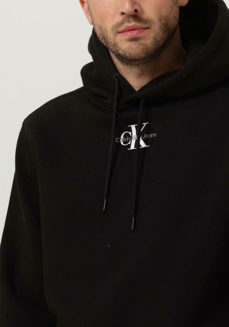 CALVIN KLEIN zwarte calvin klein sweater monologo hoodie