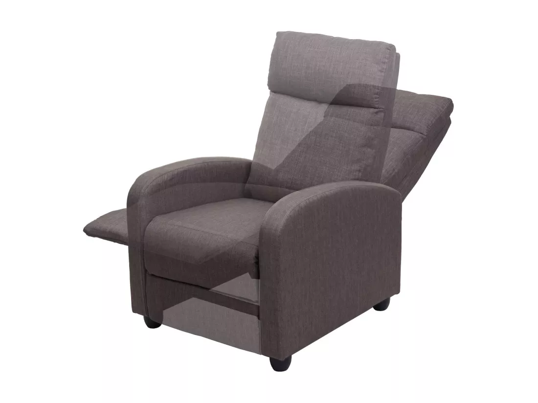 Fauteuil TV relaxation fonction tissu grise 69 x 55 x 78 cm 04_0006878