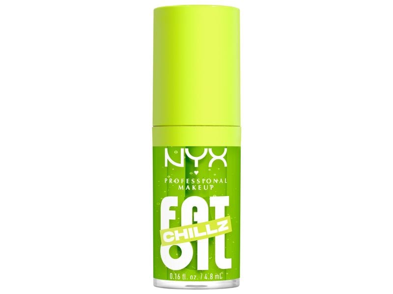 NYX Professional Makeup Lip Gloss Fat Oil Chillz Kiwi Freez Veganer Lip Gloss für 12 Stunden volle und gepflegte Lippen