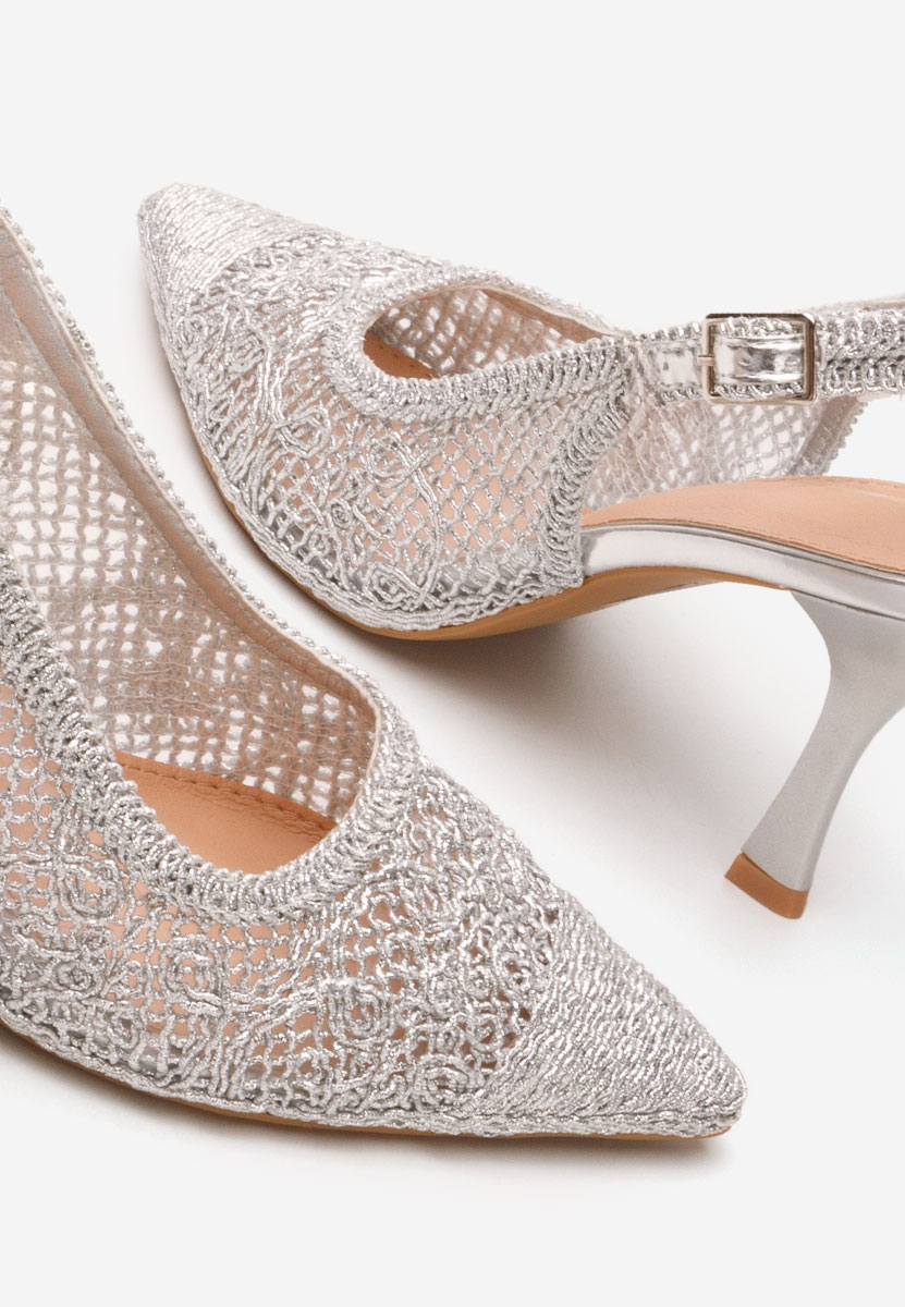 Chaussures à talon fin argent Donita